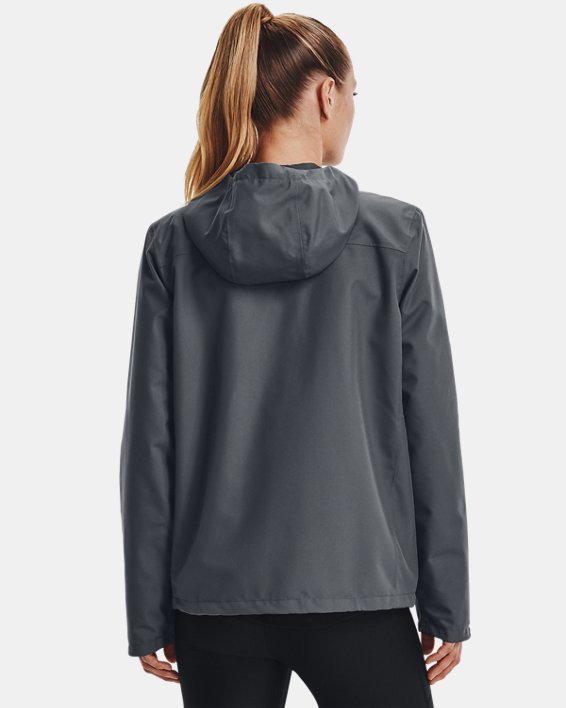 Women's UA Stormproof Lined Rain Jacket, Gray, pdpMainDesktop image number 1